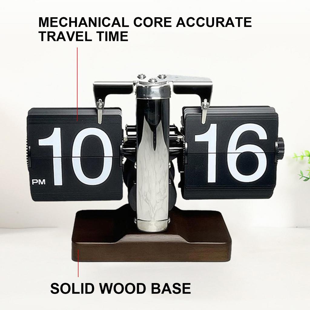 Классические цифровые часы с откидными цифрами, работающие от батареек, настольные механические часы с большим дисплеем для удобного просмотра