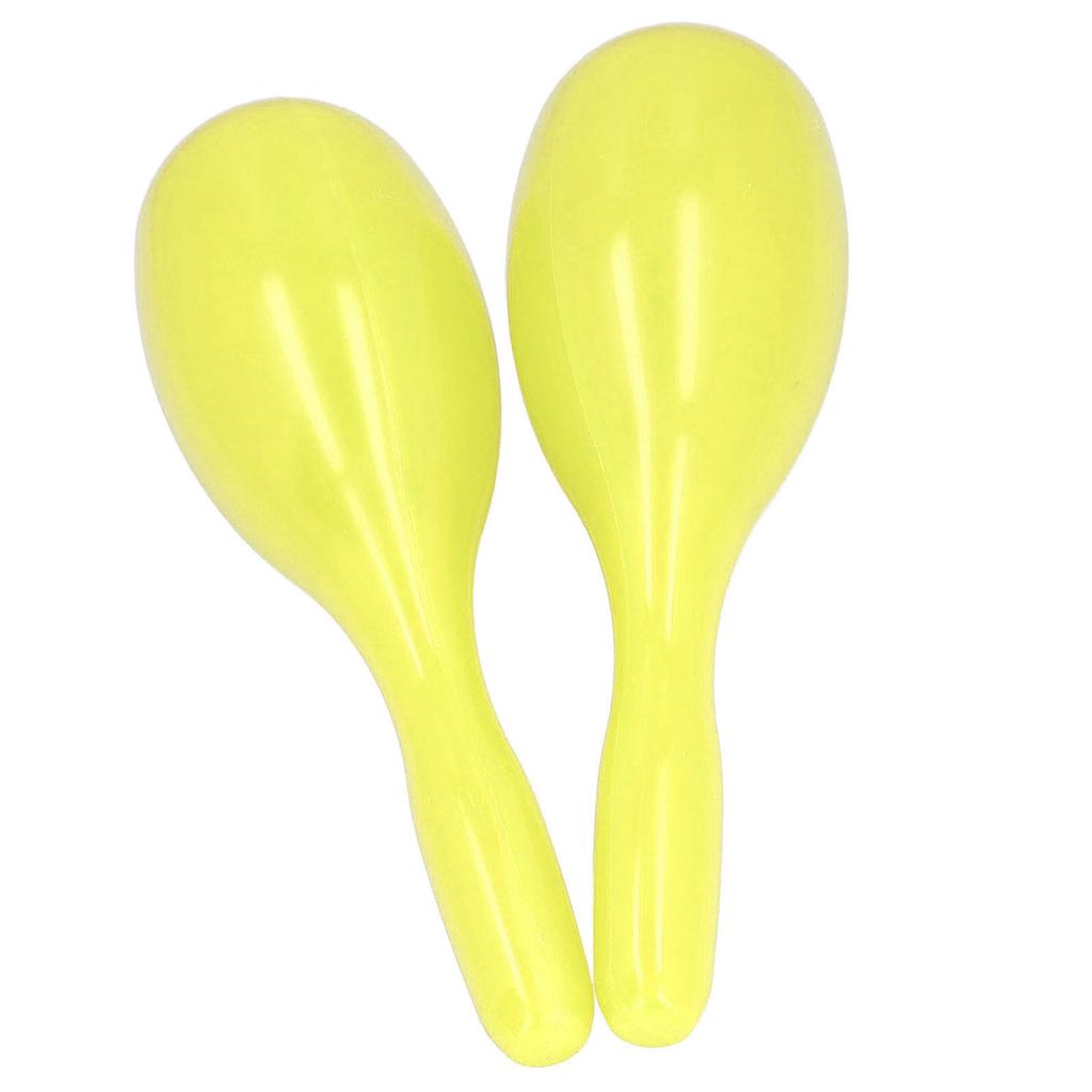 2Pcs Music Maracas Oval Shaped Plastic Hand Percussion Rattles Music Instrument for KTV Party