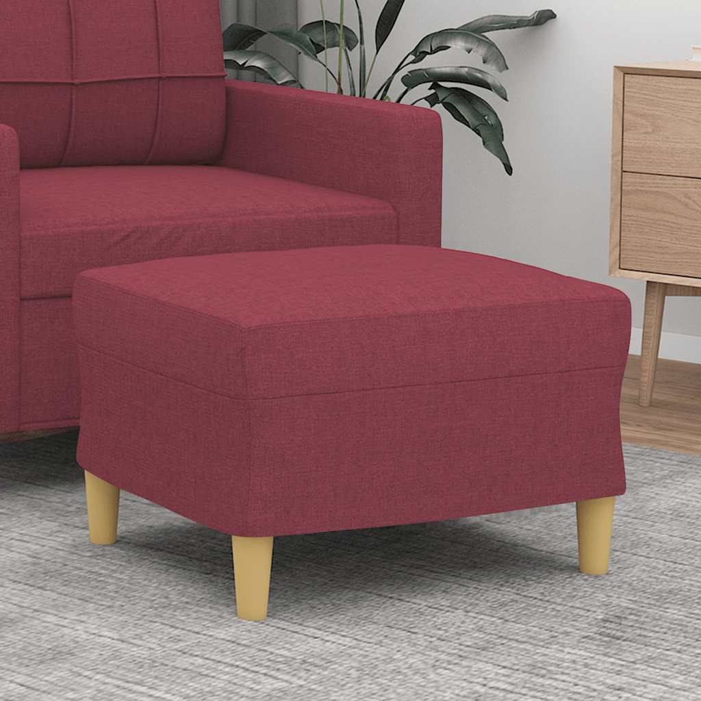 Footstool Burgundy 60x50x41 cm Fabric