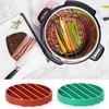 Roasting Rack Reusable Non-Stick Silicone Baking Rack Durable Round Grill Insulation Mat for Home Kitchen