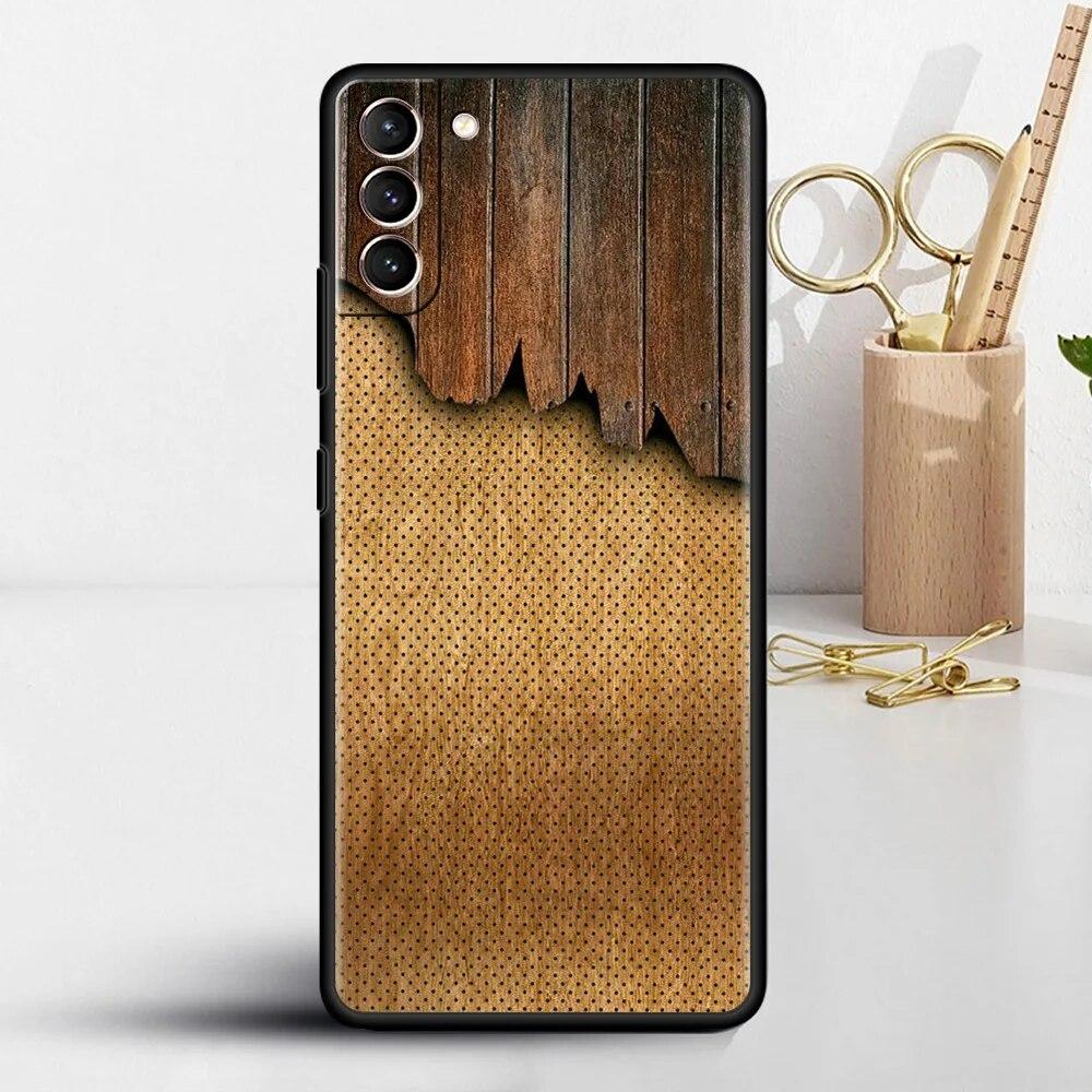 Чехол из резного дерева для Samsung Galaxy S22 S20 FE S21 S23 Plus S10 Lite S9 S8 S10e Note 20 10 Lite, силиконовый чехол для телефона