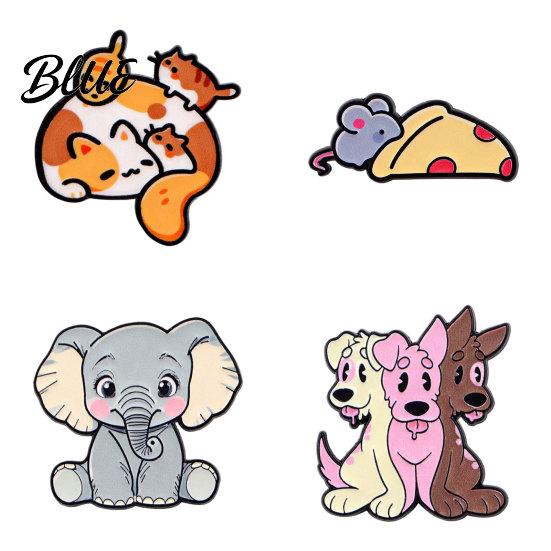Soft Cute Animal Badge Brooch Pin Cartoon Pattern Lapel Zinc