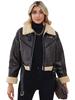 New Autumn Winter Women Streetwear Casual Thick Warm Short Pu Coat Lady Fashion Vintage Faux Leather Lamb Fur Jacket