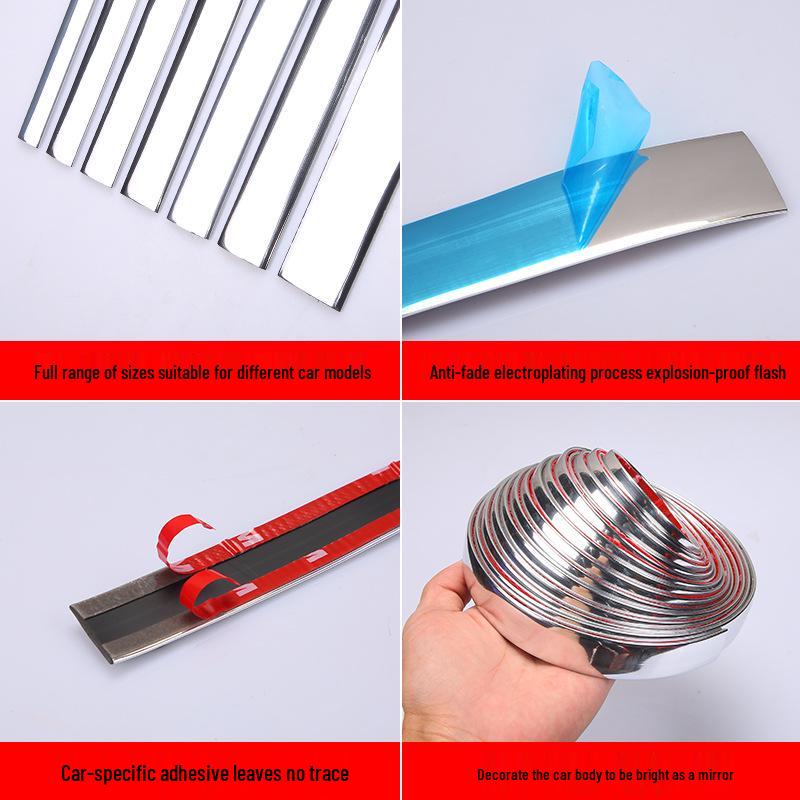 Универсальная хромированная противоударная полоса для окон и кузова автомобиля