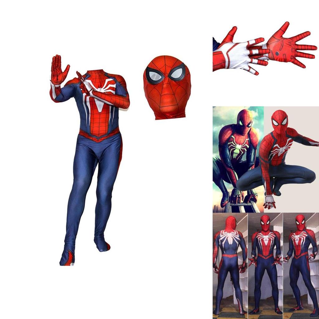 Костюм для косплея Человека-паука от Insomniac для PS4, 3D-принт, взрослый детский костюм Спайди зентай с изысканным исполнением и дышащим материалом лайкра