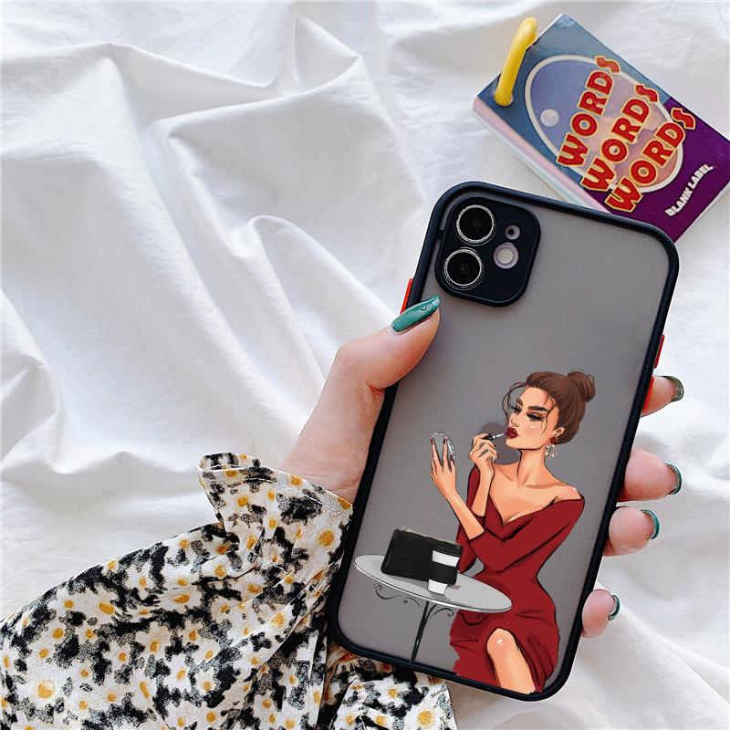 Модный красивый чехол для девушки для iPhone 16 7 8 Plus SE2 14 15 13 12 11 16 Pro Max Чехол для телефона для iPhone X XR XS Ударопрочный чехол