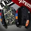 Мужская куртка-бомбер A Bathing Ape Space Shark Head Ma1 в армейском стиле, камуфляжная
