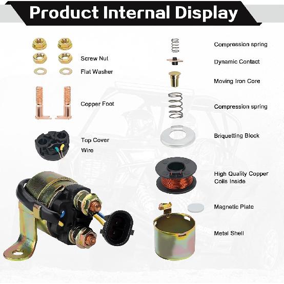 Реле соленоида стартера для Polaris Ranger 400 500 570 700 800 Sportsman 500 700 800 RZR 4 S XP 570 800 900 Замена 4010947 4012001