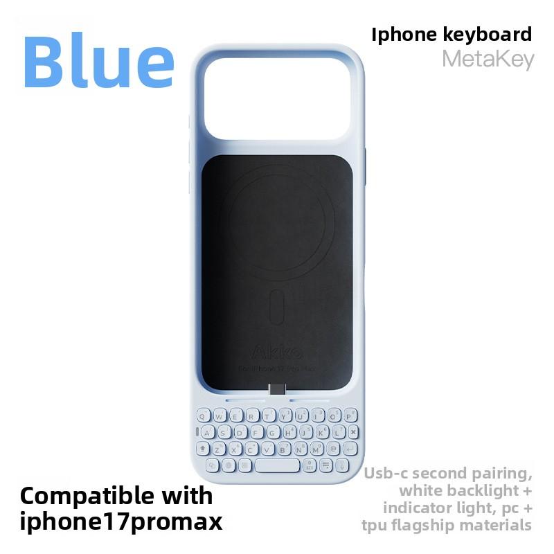 Универсальный чехол-клавиатура MetaKey с ночным светом для iPhone 17 Pro Max, с защитной крышкой для магнитной зарядки Magsafe