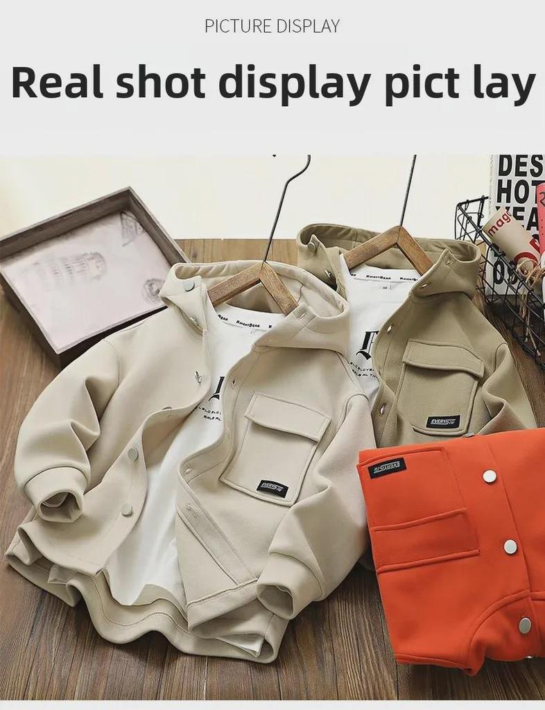 Kids' Hooded Jackets 2024: Spring & Autumn Korean Style for Boys & Girls