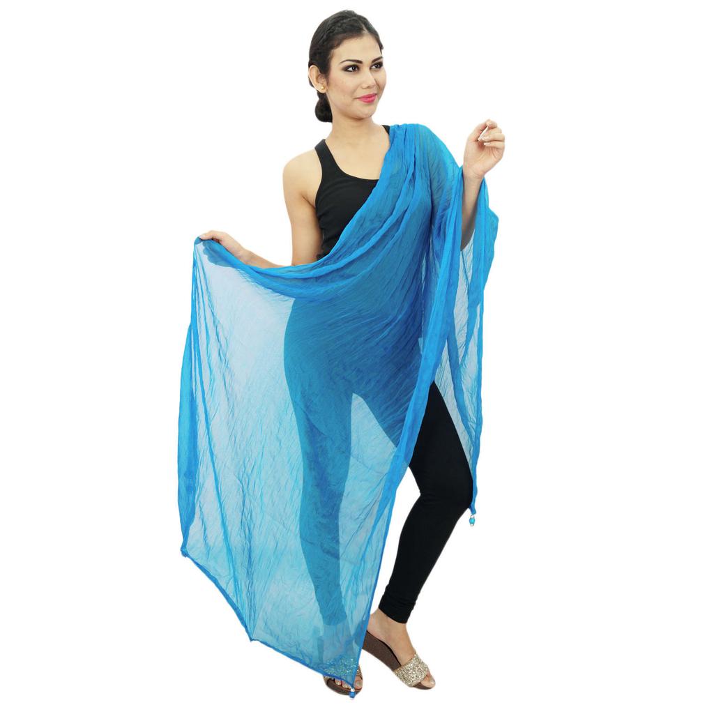 Длинный палантин из шифоновой смеси Dupatta Neck Wrap Женские индийские шарфы Chunni