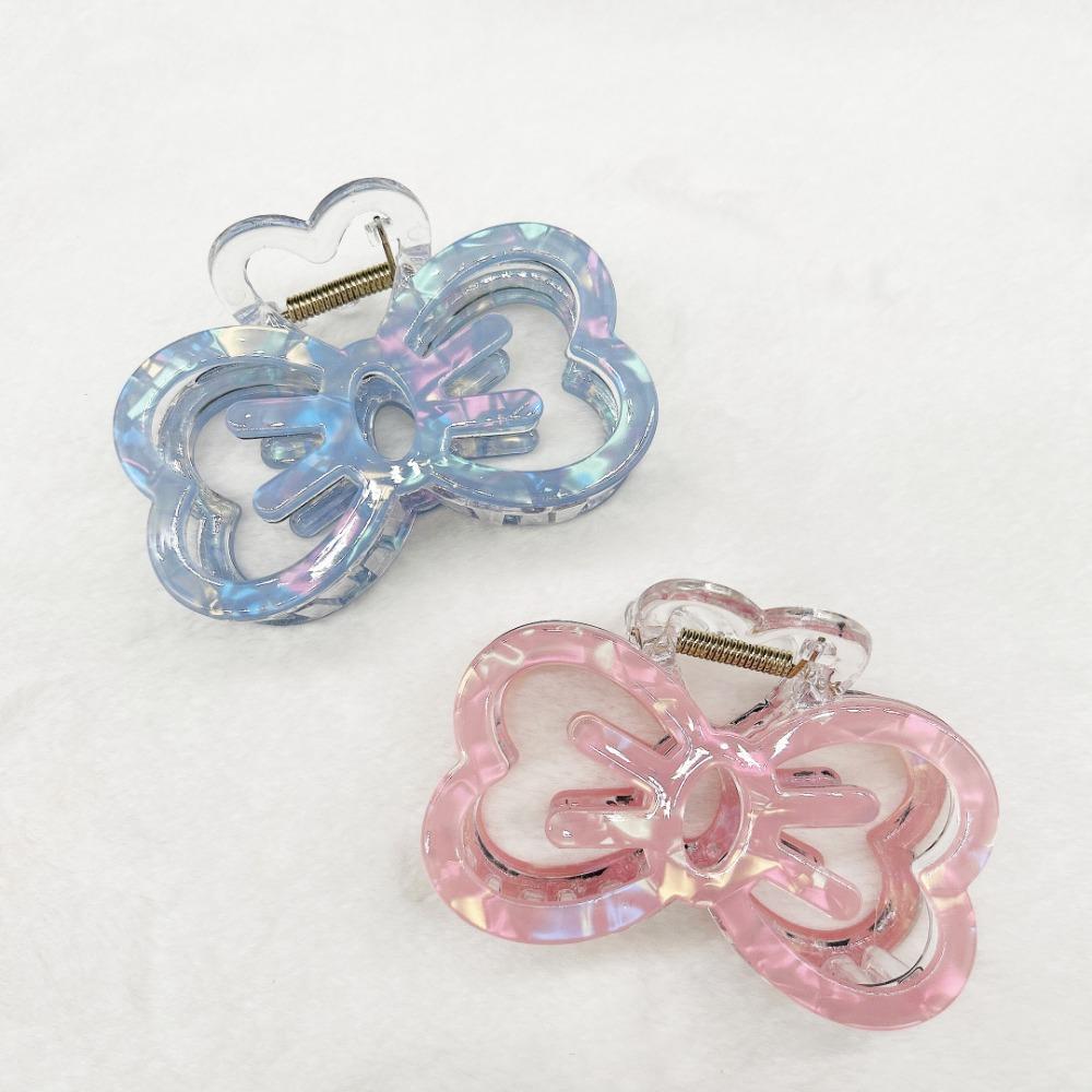 Hollow Out Acetic Acid Barrettes Korean Style Geometry Hair Claw Bow Hair Carb Clip Daily
