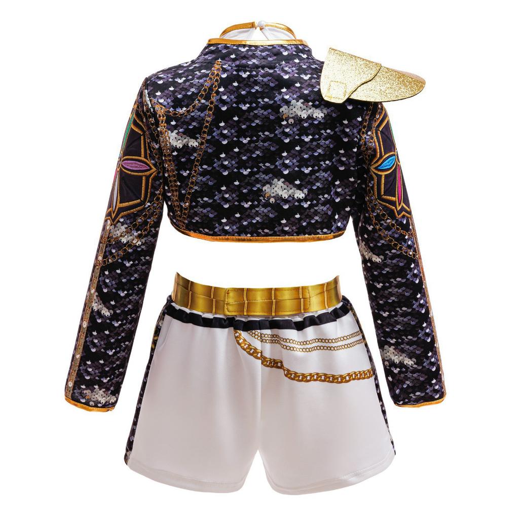 Lumine Witch Hunter Stage Costume for Kids KPOP Performance Halloween Anime Cosplay Outfit