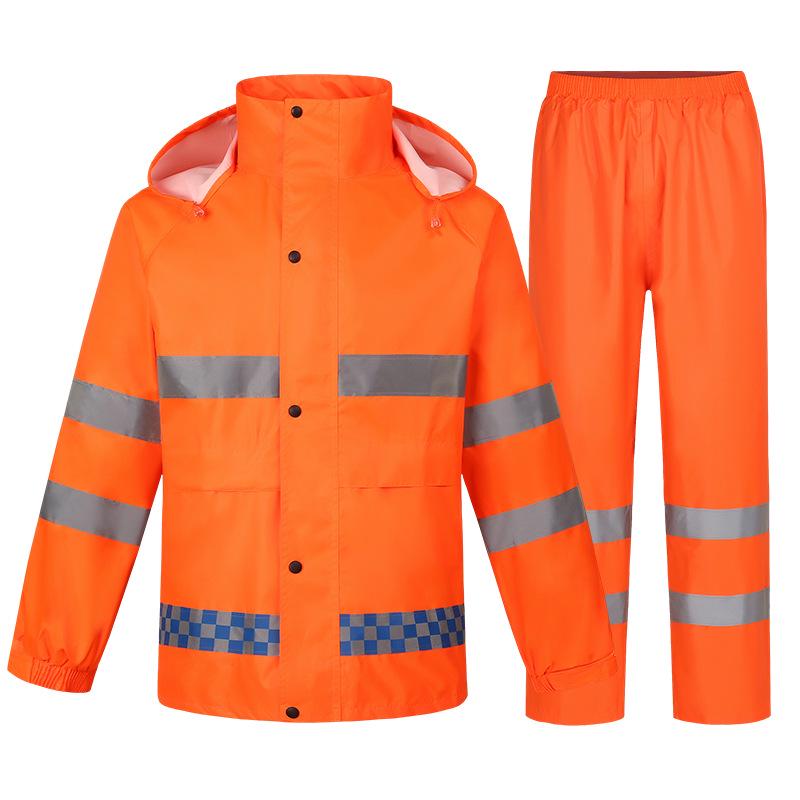 Reflective Split Raincoat & Pants Set for Adults - Unisex Cycling & Motorcycle Gear