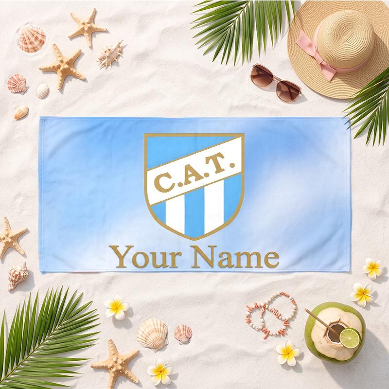 Club Atletico Talleres (1) Custom Name Beach Towel Soft Towel Gift for Beach Pool Swimming Vacation