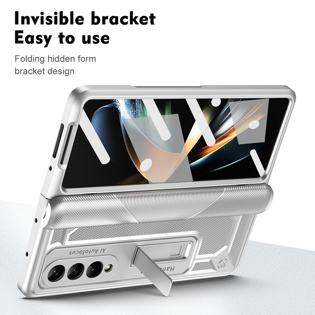 For Samsung Z Fold 4 Stand Holder Full Glass Film Case For Samsung Galaxy Z Fold 4 5g Fold4 Zfold4 Full Body Covers