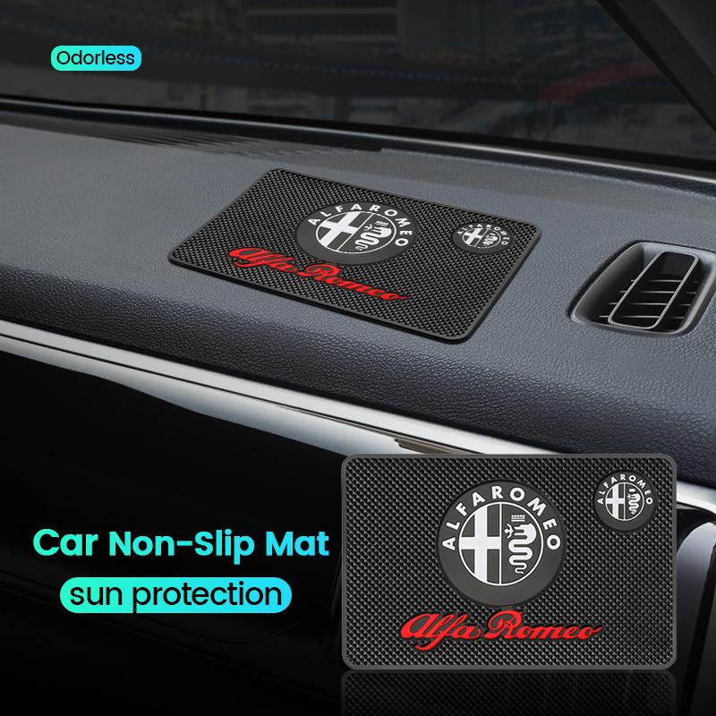 GMSBD1 Car Non-Slip Mat Auto Silicone Interior Dashboard Phone Anti-Slip Storage Mat Pads For Alfa Romeo Giulia Stelvio MiTo Giulietta