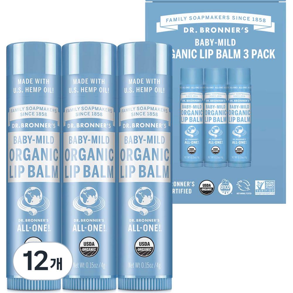 Dr. Bronner's Lip Balm 12ea