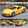 1/36 Chevrolet Corvette C6-R Игрушечная модель автомобиля для детей RMZ CiTY Diecast Racing Миниатюрная коллекция с инерционным механизмом Подарок для мальчиков