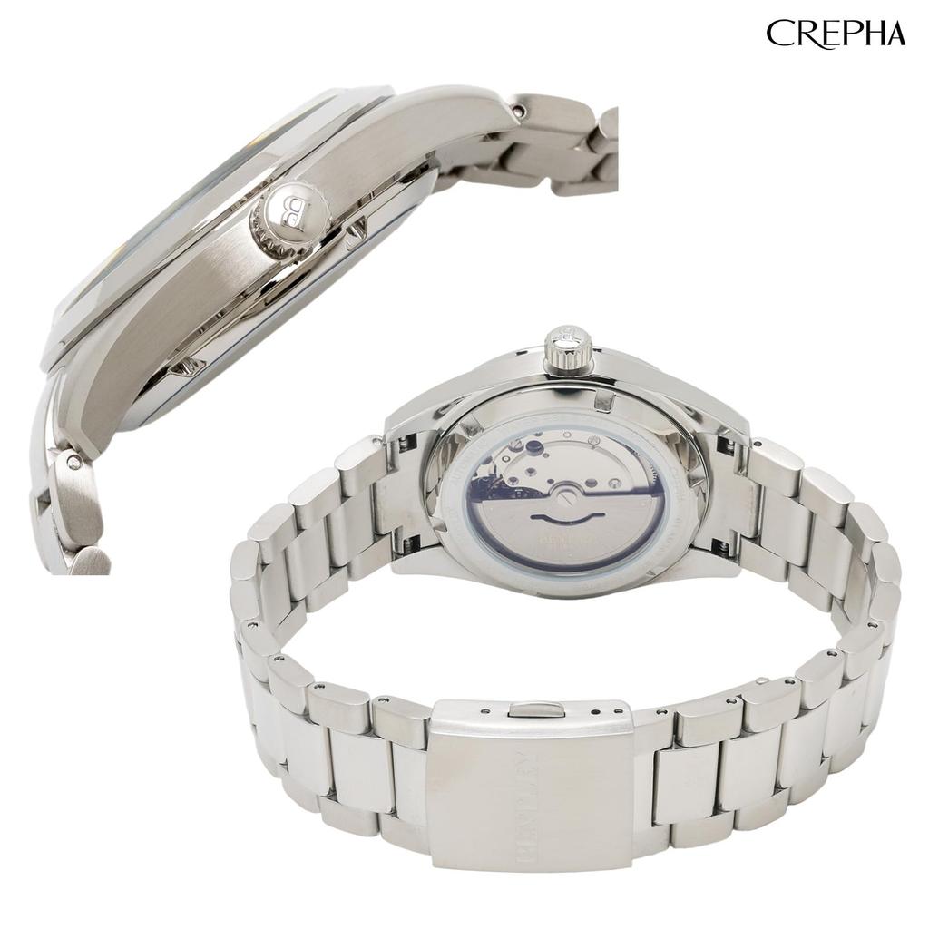 CREPHA Аналоговые Автоматические Часы с Водонепроницаемым Металлическим Черным Ремешком Bentley для Мужчин, Часы, BT-AM392-BKS