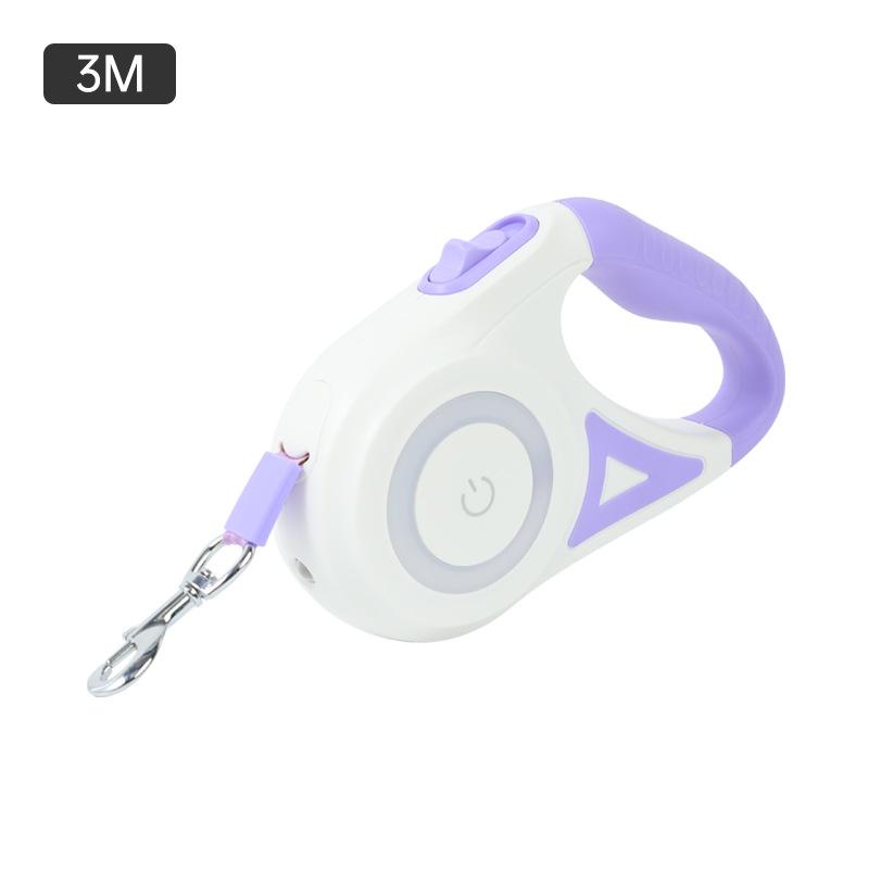 Светодиодная светящаяся веревка, Автоматический телескопический поводок для собаки, Веревка для выгула собаки, которая не держится в руках, Товары для поводка для домашних животных