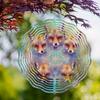 360 Degree Rotating Metal Wind Spinner for Garden Decor Outdoor All Seasons Vibrant Fox Design Battery Free Wind Chime Perfect for Balcony Yard Patio