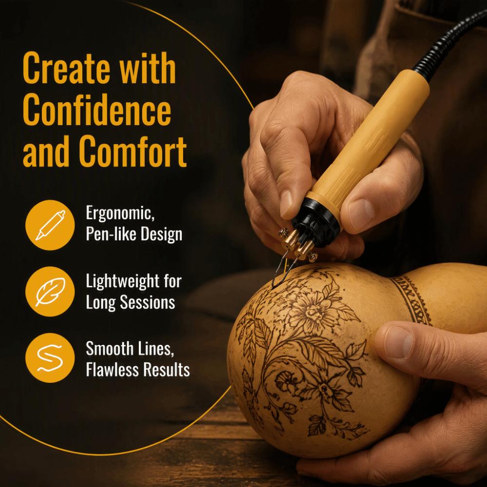 Anti-slip Grip Wood Burning Pen Lightweight Pyrography Tool For Drawing Pens
