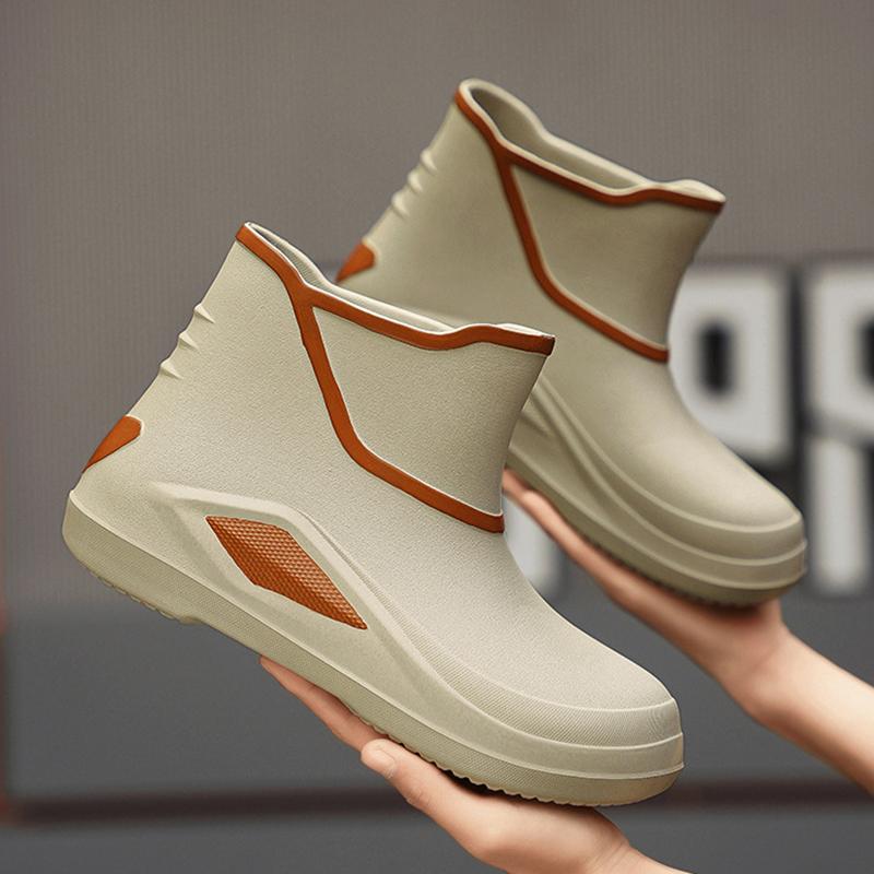 Мужские и женские резиновые сапоги с нескользящей резиновой подошвой для отлива, водонепроницаемые нескользящие резиновые туфли, легкие бахилы, водные сапоги