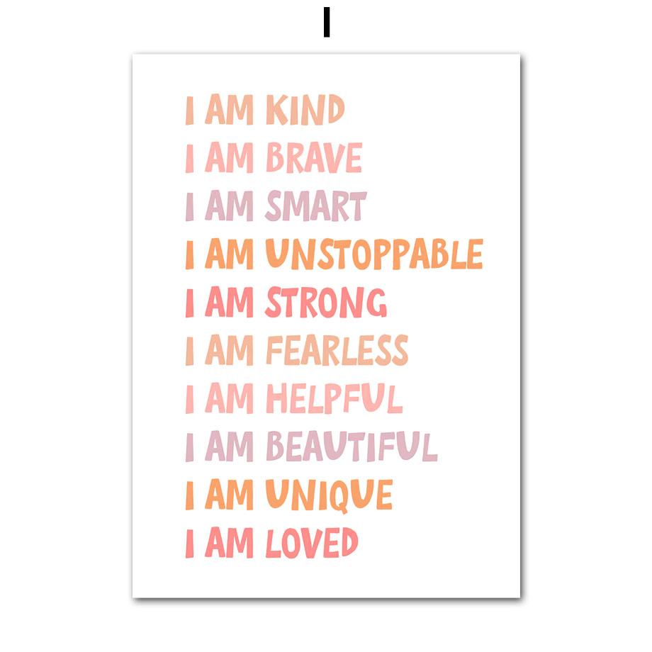 Картина на холсте Звезда Луна Радуга Облако Вдохновляющие Плакаты Печать Детские Скандинавские Детские Настенные Картины Декор Детской Комнаты Для Девочек