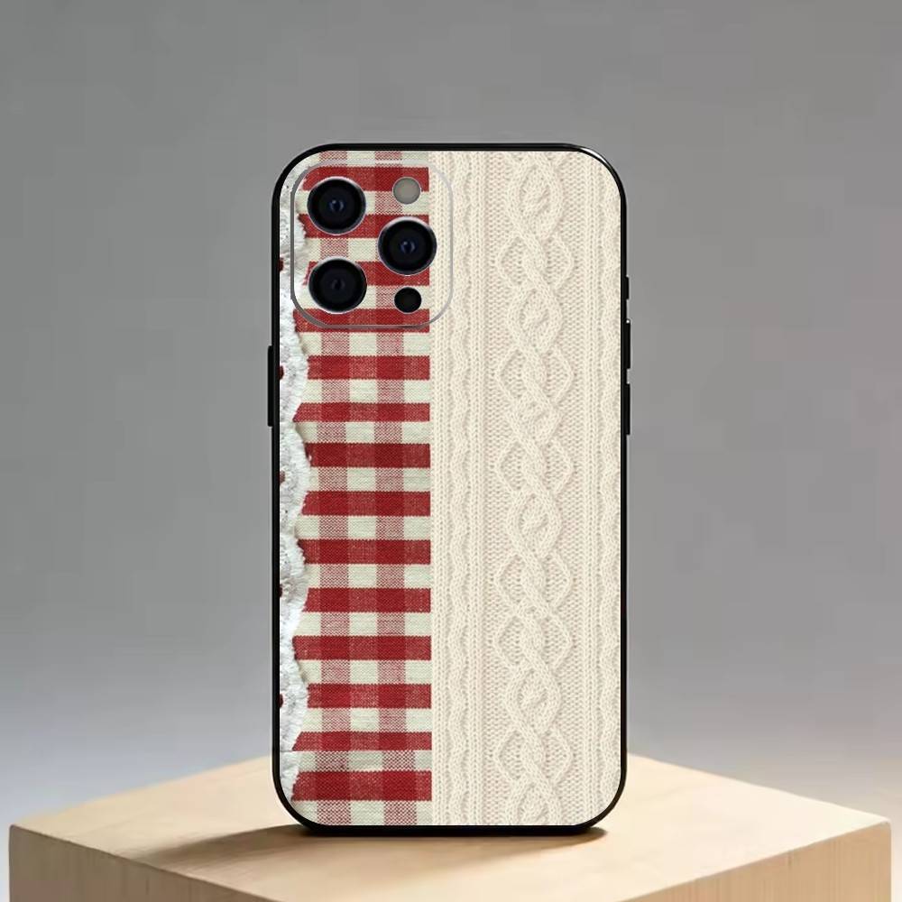 Стиль splicing grid Чехол для телефона для iPhone 17, 16, 15, 14, 13, 12, 11 Plus, Pro Max, Другие Мягкий Черный Чехол