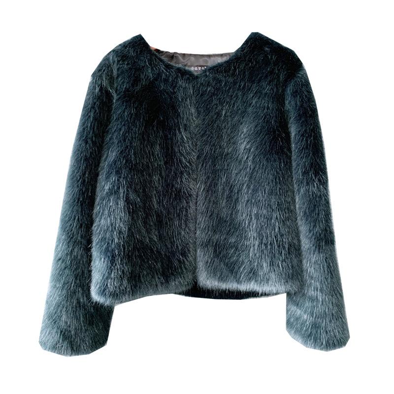 Новая плюшевая куртка из искусственного меха, корейская версия, однотонная женская короткая куртка из искусственного меха норки