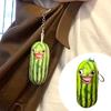 Soft Stuffed Keychain Humorous Watermelon Plush Doll with Face Voice Funny Plush Expression Fruit Toy Creative