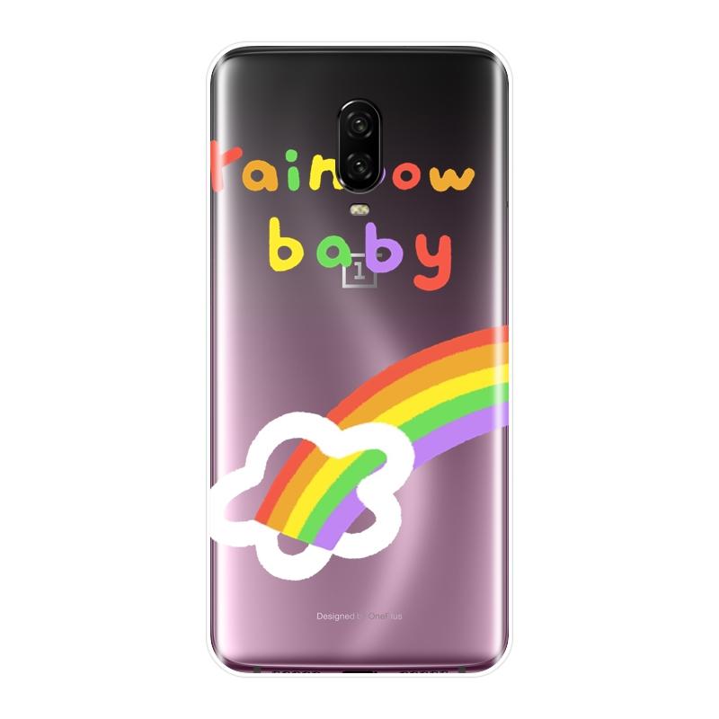 Силиконовый чехол для телефона OnePlus 3 3T 5 5T 6 6T 7 7 Pro, мягкая задняя крышка с милым цветком и радугой для One Plus 3 3T 5 5T 6 6T 7 7 Pro