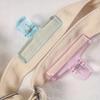 4 Pcs Transparent Jelly Folder Student Paper Clip Acrylic Clear Long Tail Clip Ice Storage Clip