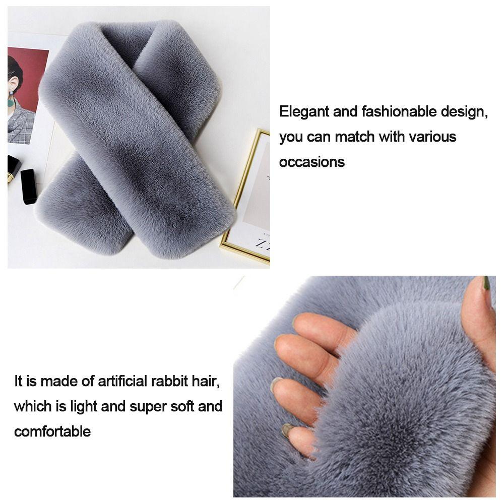 Thicken Winter Warm Shawl Solid Color Neckerchief Wrap Neck Warmer Cross Scarf