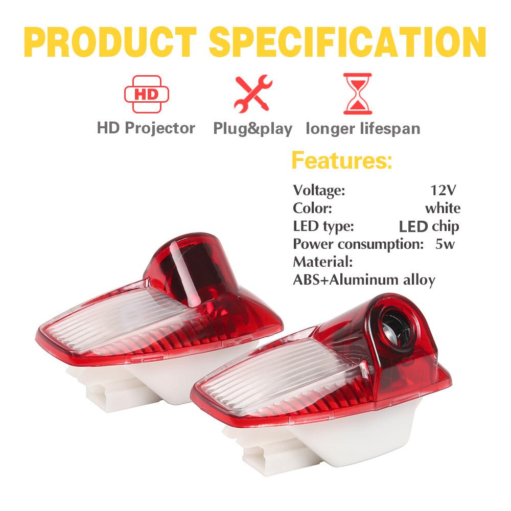 2PCS NEW For Porsche Panamera 970 2010 - 2017 LED Car Door Interior Projector Welcome Ghost Shadow Warning Light Accessories