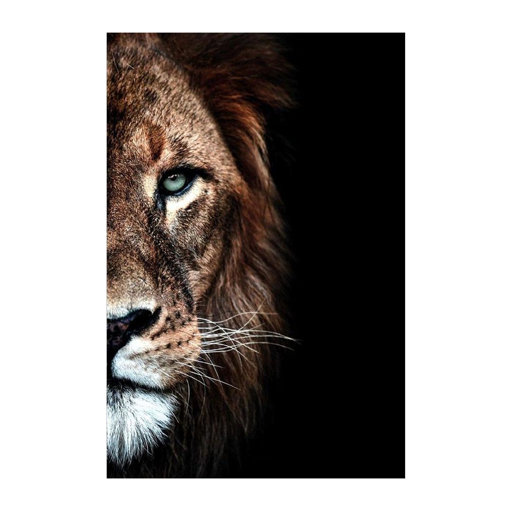 Тигр Леопард Голова Льва Животные Холст Стена Черно-белое Искусство В Темноте Поп Прохладное Искусство Современная Живопись Домашние Картины Украшения Плакаты Принты