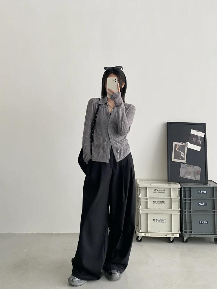 Y2k оверсайз черный костюм брюки винтажные женские мешковатые корейские модные брюки Harajuku уличная одежда в японском стиле брюки