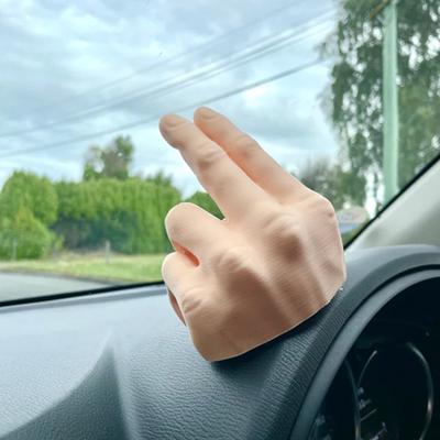 Украшение в виде машущей руки, напечатанное на 3D-принтере, украшение на приборную панель автомобиля, автомобильный салют, приветствие, машущая рука, статуя для декора интерьера автомобиля