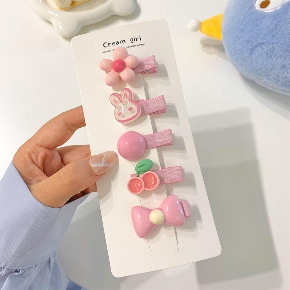 5pcs/Set Sweet Hair Clips Headdress Bangs Broken Hairpin Fashion Hair Accessories