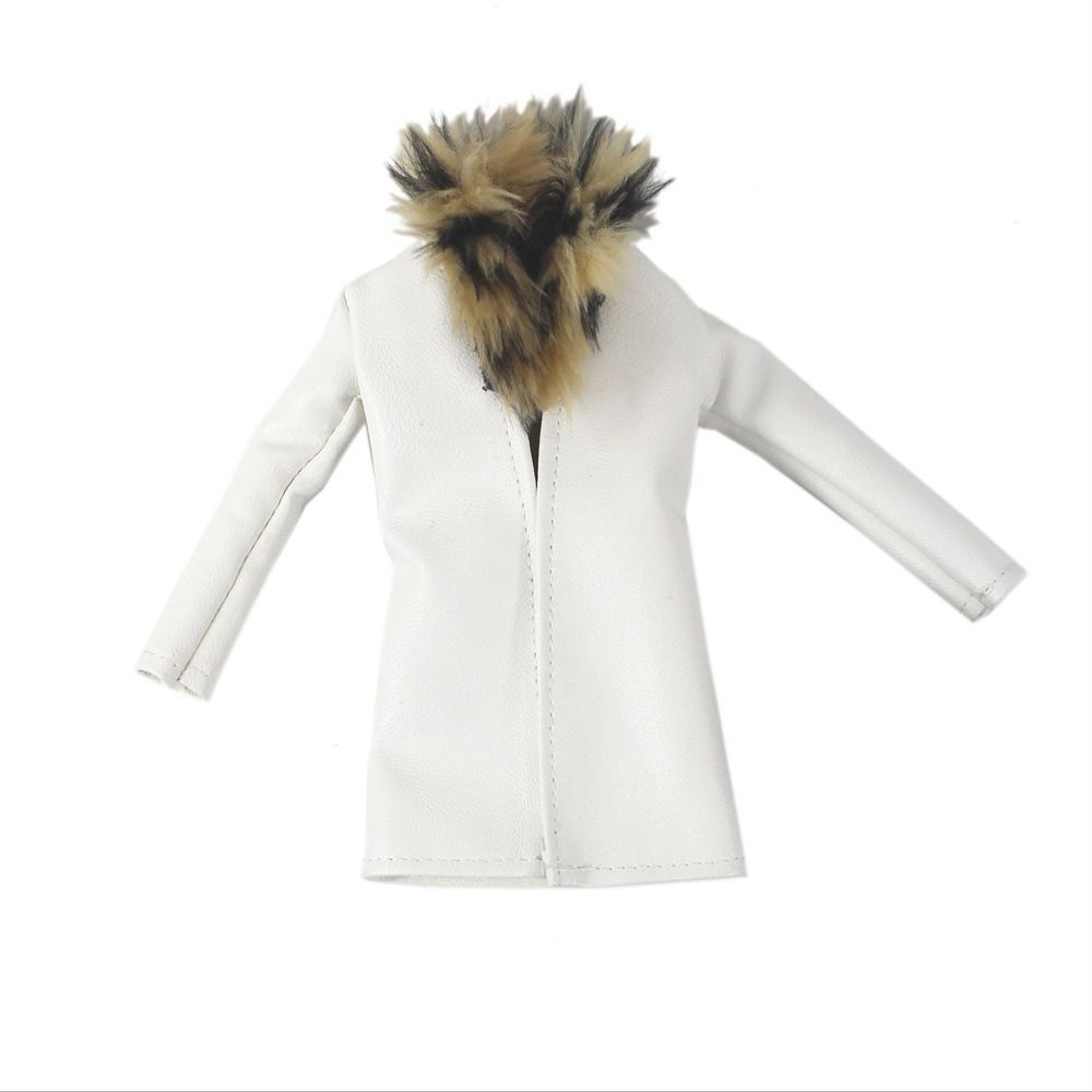 PU Leather Doll Clothes Handmade Outfit Overcoat  For 11.5 Inch 30cm Dolls/for 1/6 Bjd Dolls