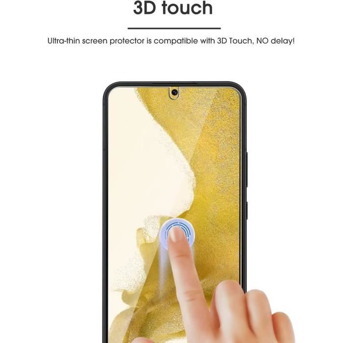 Verre Trempé pour Samsung Galaxy S22 (Lot 3) - Protection d'écran Intégrale Incurvé Transparente