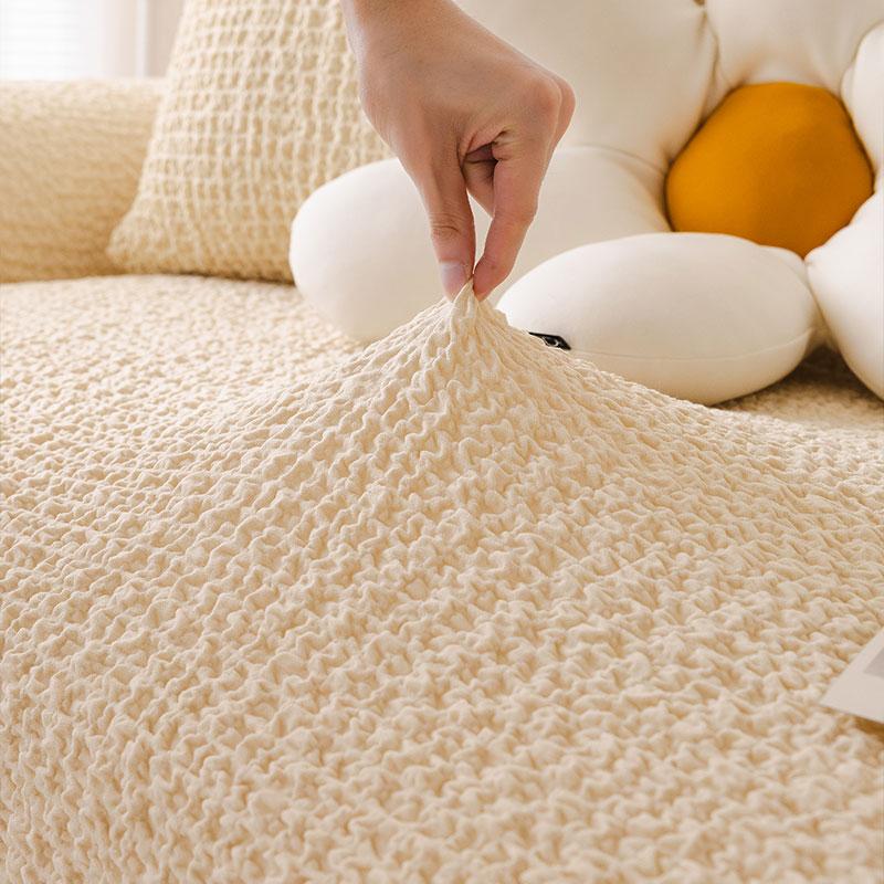 1PC-French cream style sofa cover, all-season universal cushion, seersucker anti-slip full-wrap sofa cover