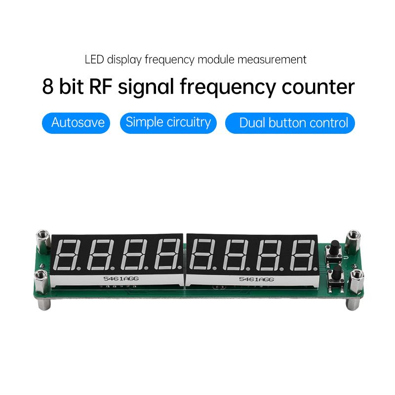 8-Bit Signal Frequency Counter 0.1MHz~1200MHz RF Cymometer Meter Digital Tube Display Frequency Module Frequency Tester Counter