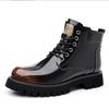 Genuine Leather Motorcycle Boots High Top Mens Casual Shoes Versatile Classics Male Ankle Boots Warm Winter Footwear