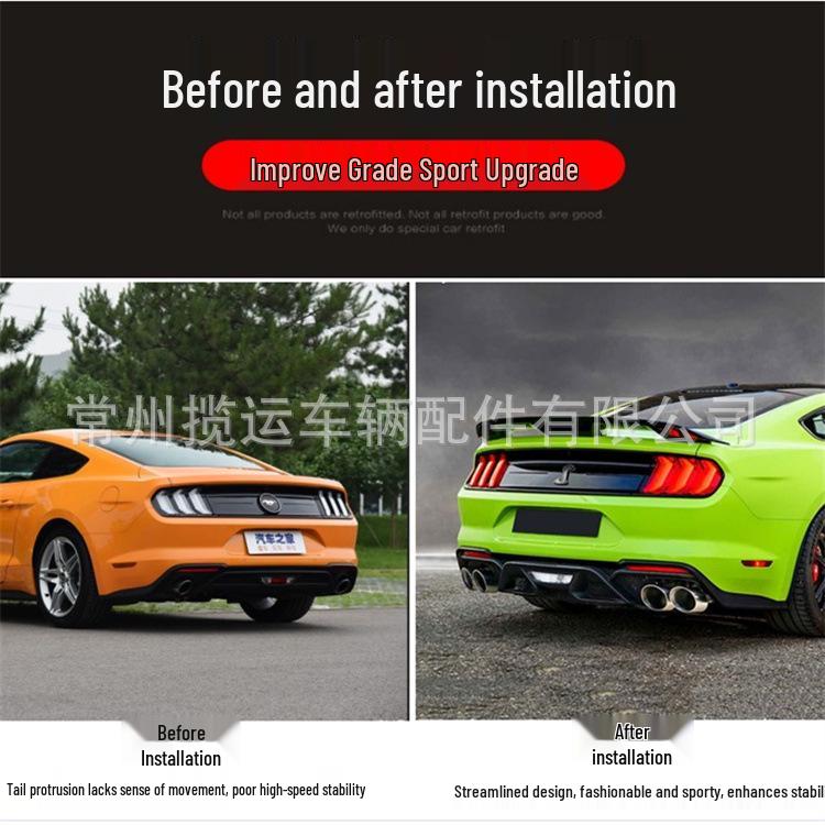 Ford Mustang GT500 Sports Rear Wing Spoiler - Non-Destructive Modification