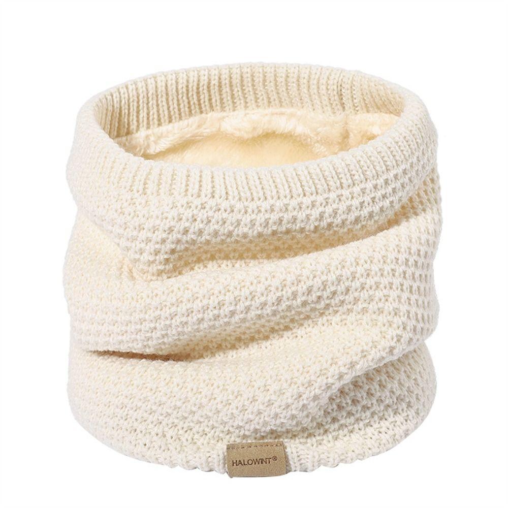 Утепленный подклад Гетра для шеи Вязаный лыжный шарф-труба Повседневная защита шеи Зима