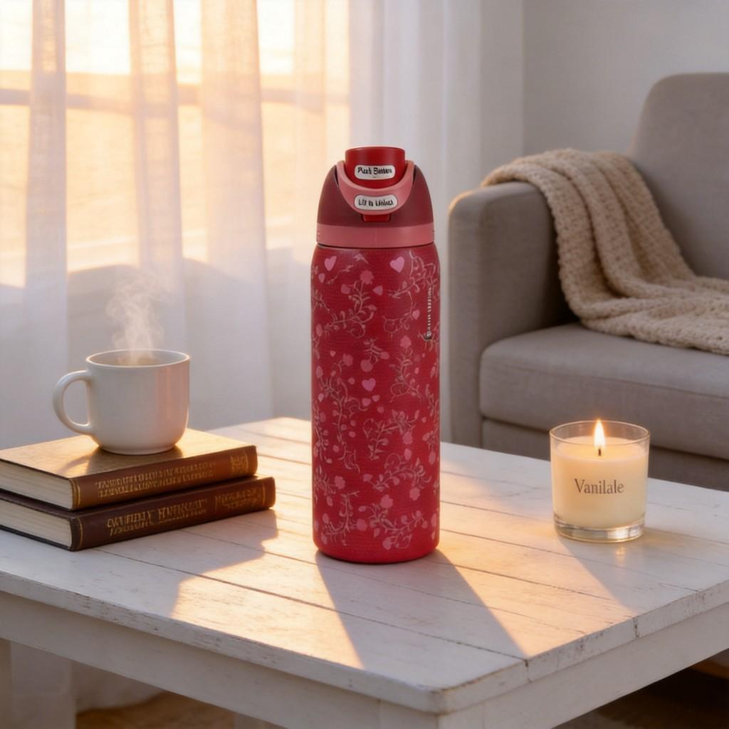 Double Wall Stainless Steel Travel Mug With Leak Proof Lock For Office And Outdoors