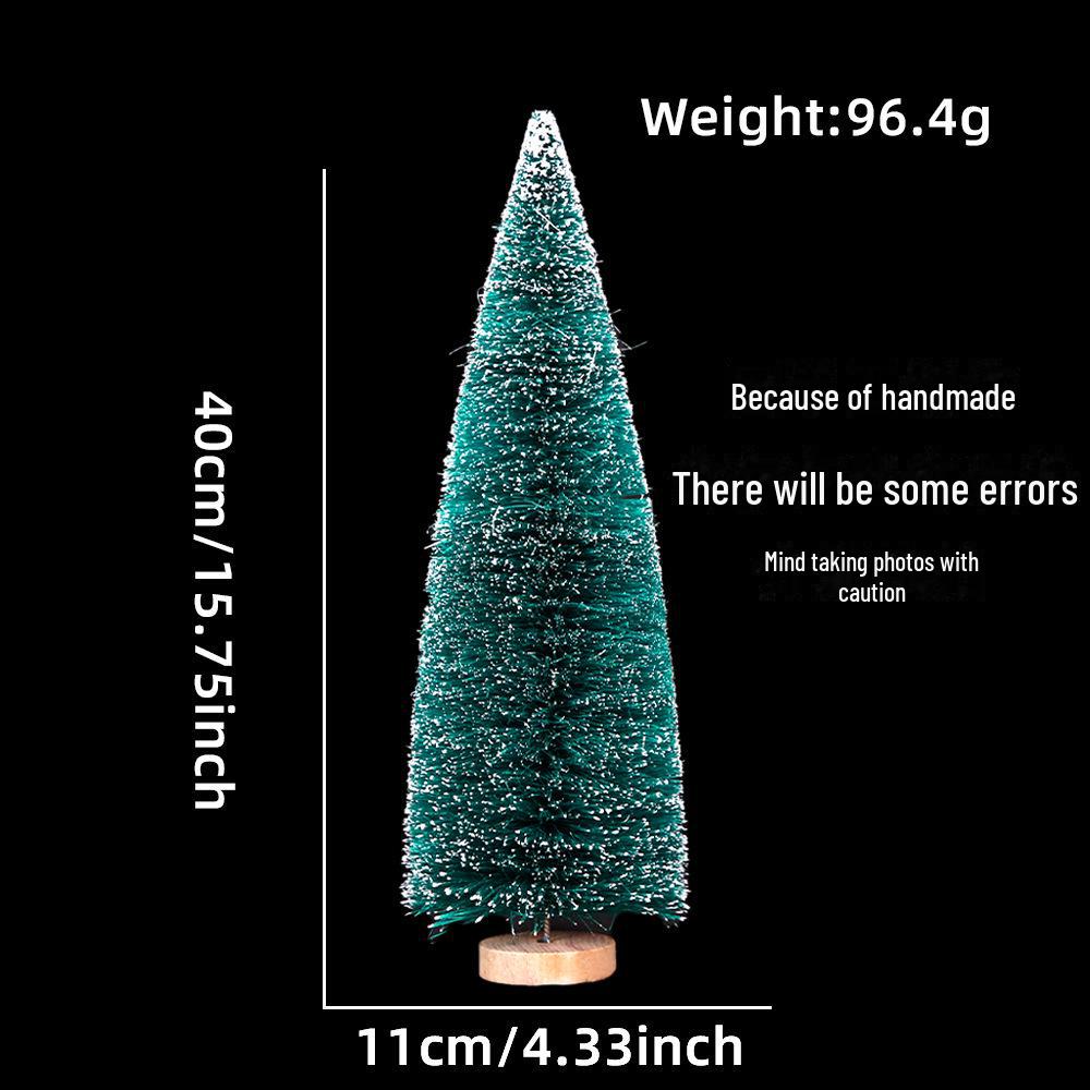 White Mini Christmas Tree Desktop Ornament - Small Christmas Decorations for Window Display