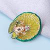 Fresh And Sweet Fashion Lotus Leaf Frog Retro Temperament Brooch Fashion Trend Creative Clothing Badge Batch